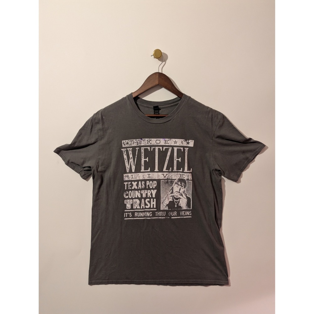 Koe Wetzel Graphic T-Shirt Mens Large Gray Fair Texas Pop Country Trash Band Tee